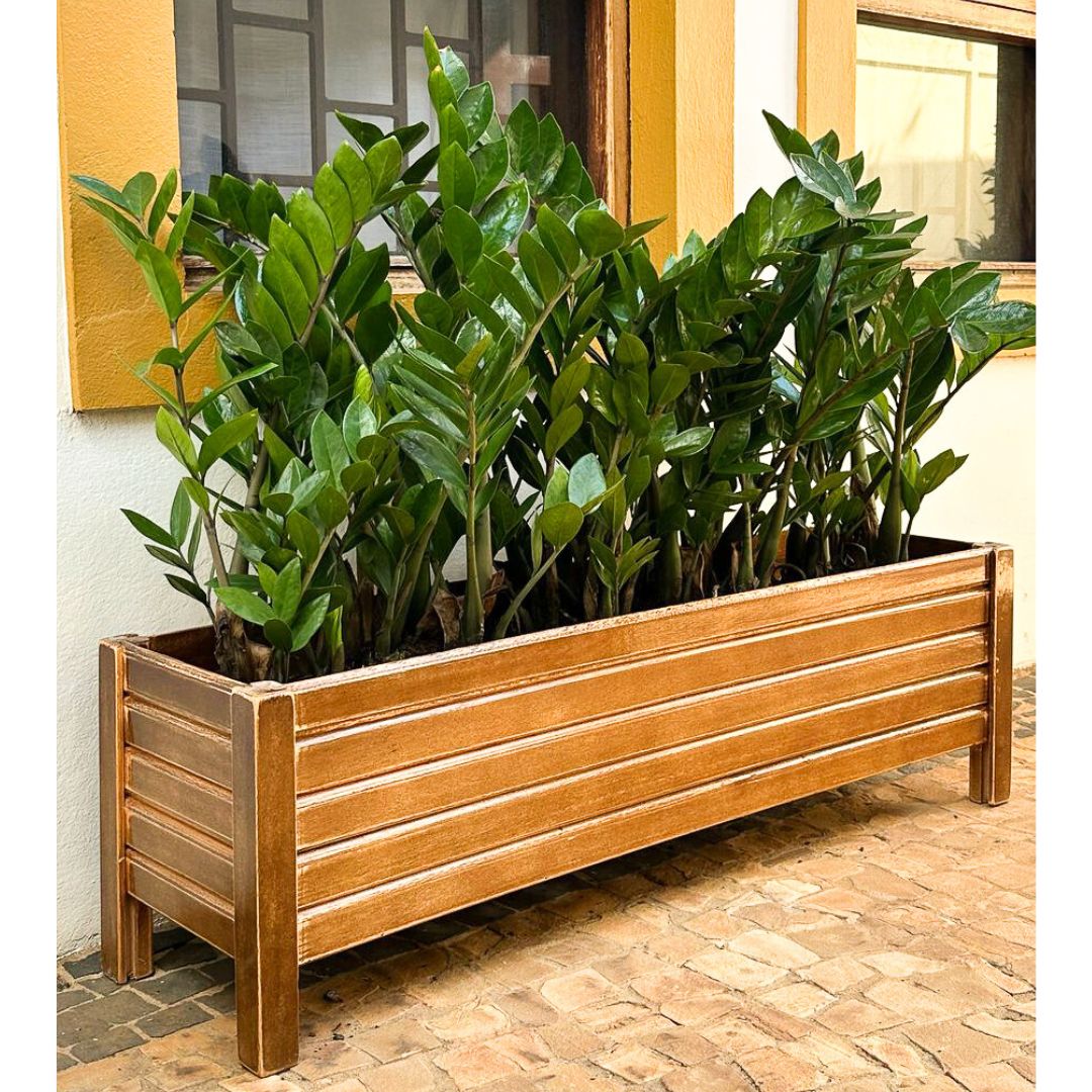 Jardineira de Madeira Ripada para Plantas